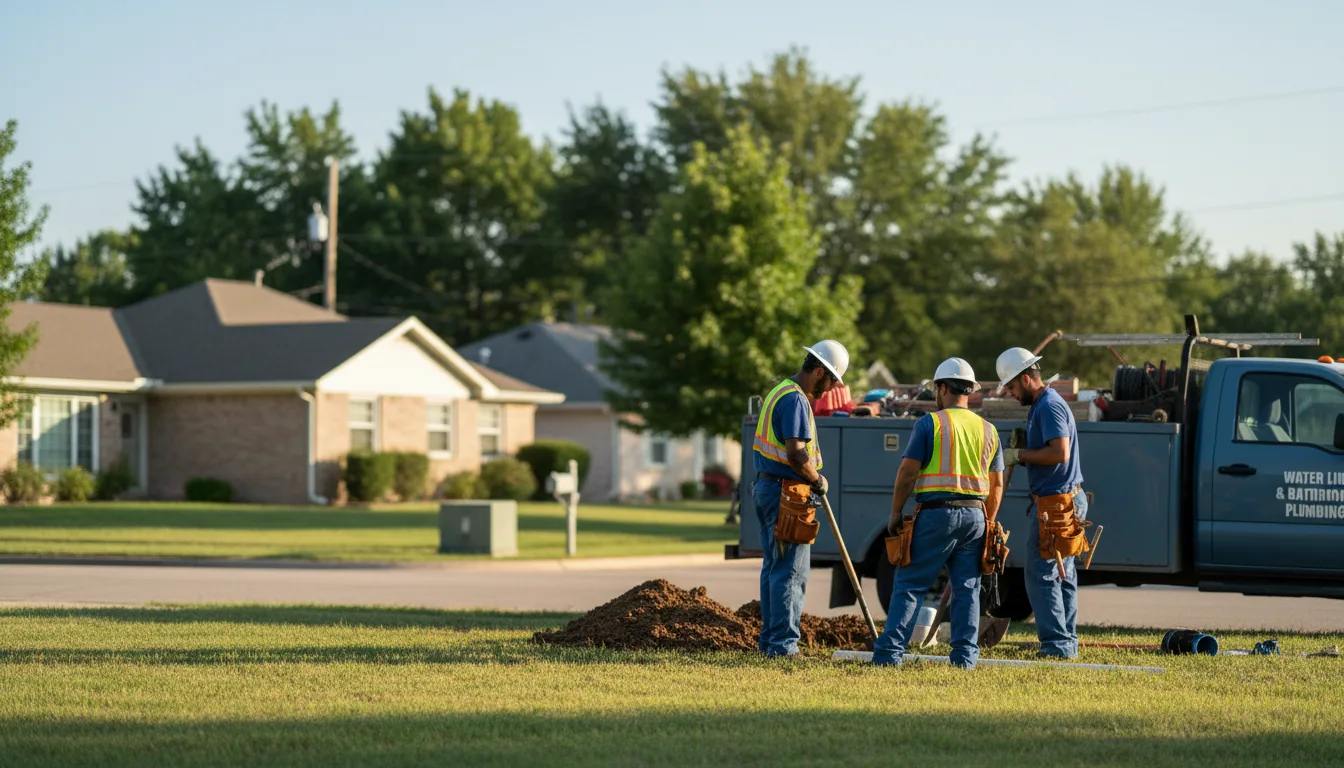 Residential water line and bathroom plumbing service in Columbiana, AL